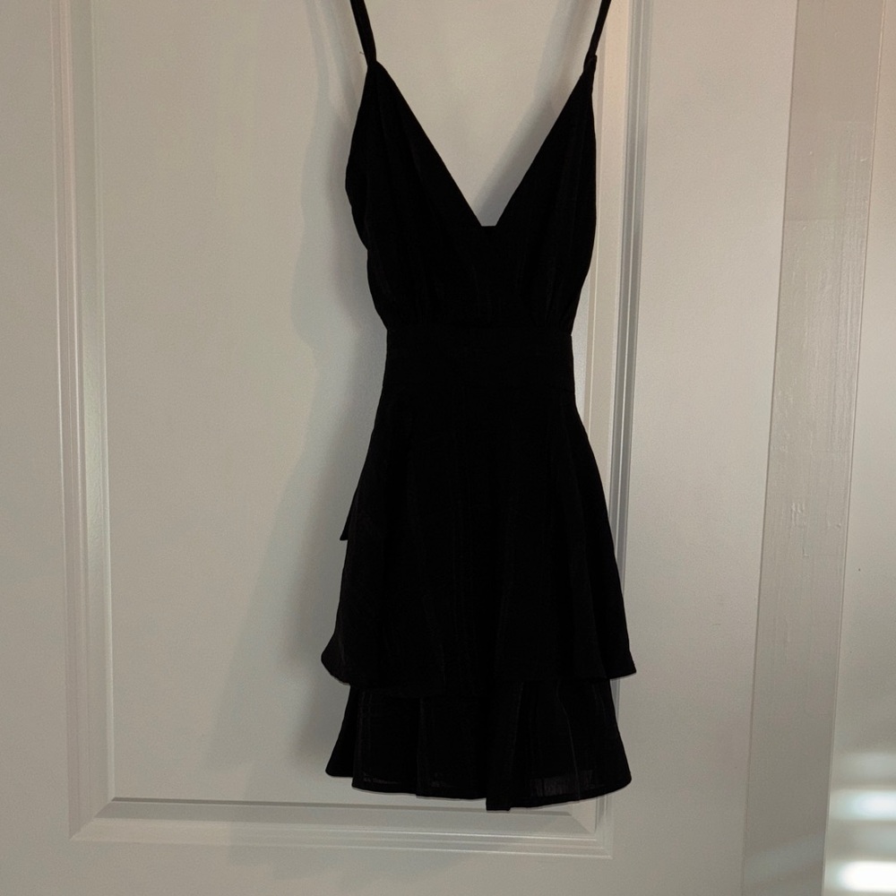 Pink Lily Elegant Black Romper